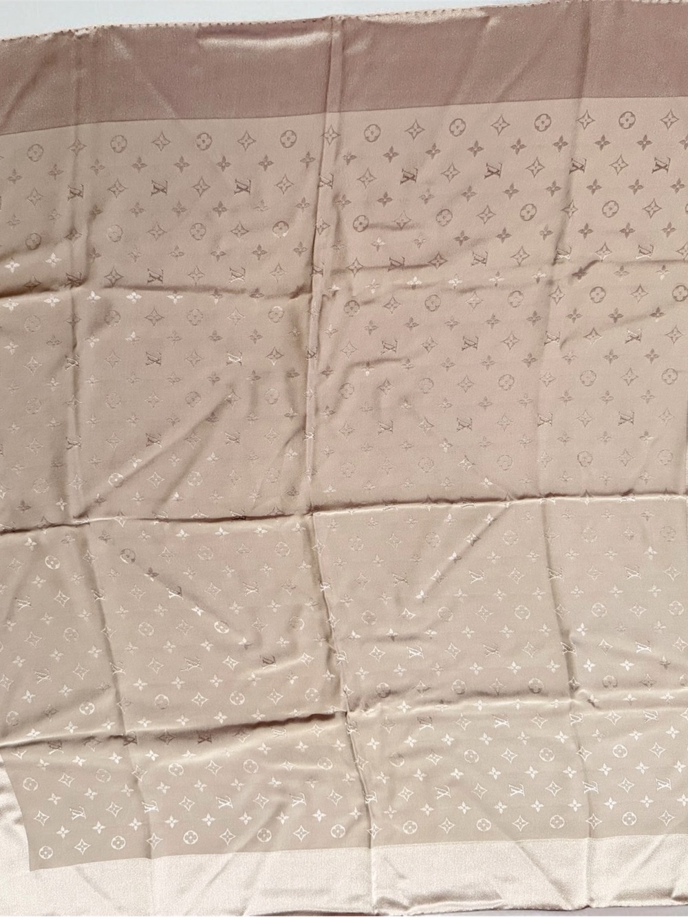 Louis Vuitton Beige Monogram silk scarf